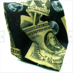 Money Currency Bills Coins Franklin George Tie